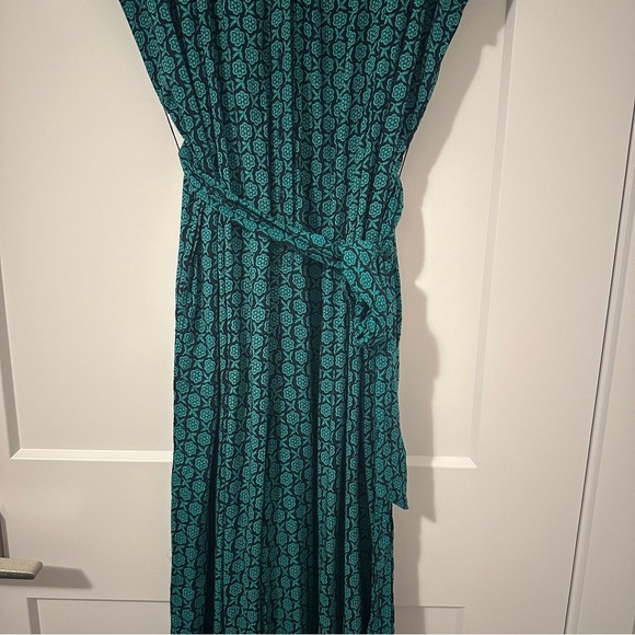 Anthropologie Maeve Blue Teal Patterned Jumpsuit Size Small Women’s - Picture 4 of 13